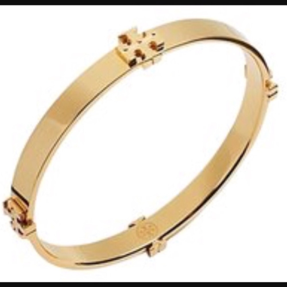 Tory Burch Gold Logo bangle bracelet
